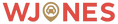 Logo with 'WJONES' text and a circular icon featuring a car and location symbol.